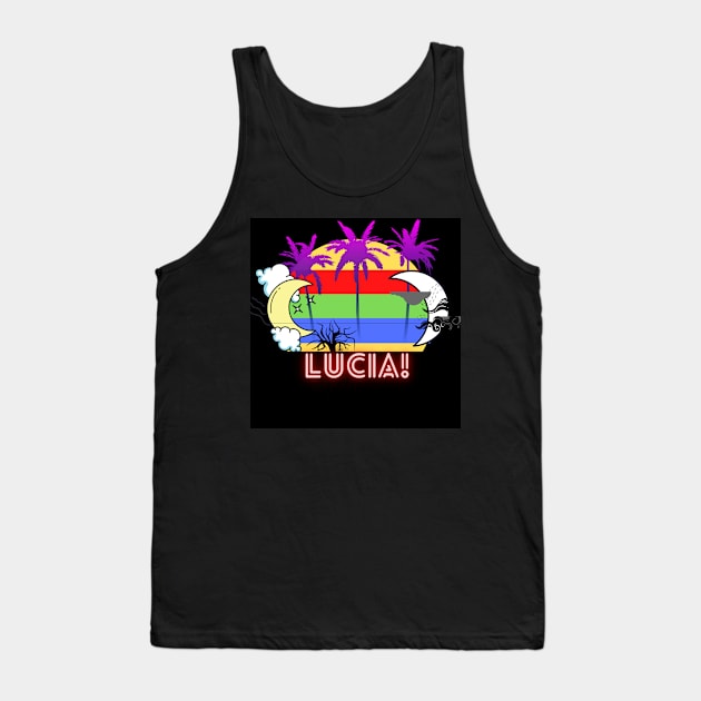 First name shirt!( Lucia)  It's a fun gift for birthday,Thanksgiving, Christmas, valentines day, father's day, mother's day, etc. Tank Top by Muymedia